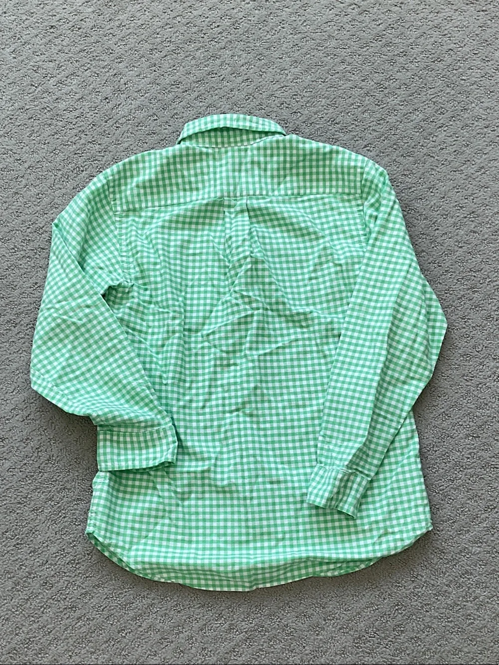 Ralph Lauren Green Gingham Button-Down Shirt 0517